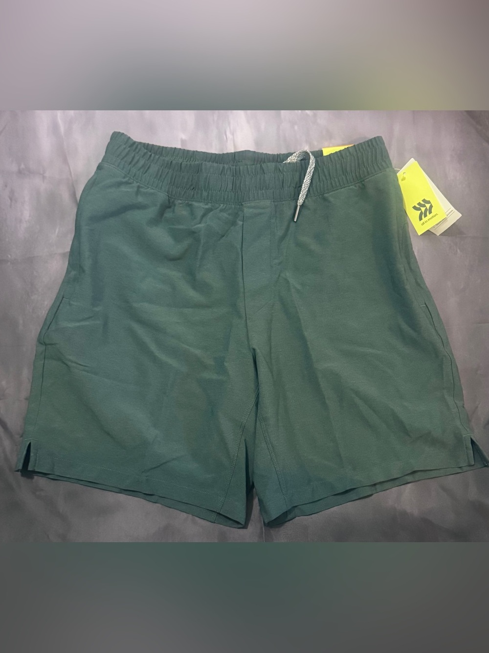 All in motion Men's Elastic Waist Athletic Shorts - Forest Green‎